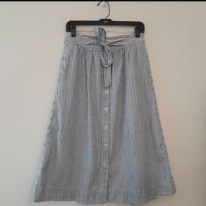 Madewell Palisade Striped Midi Skirt!